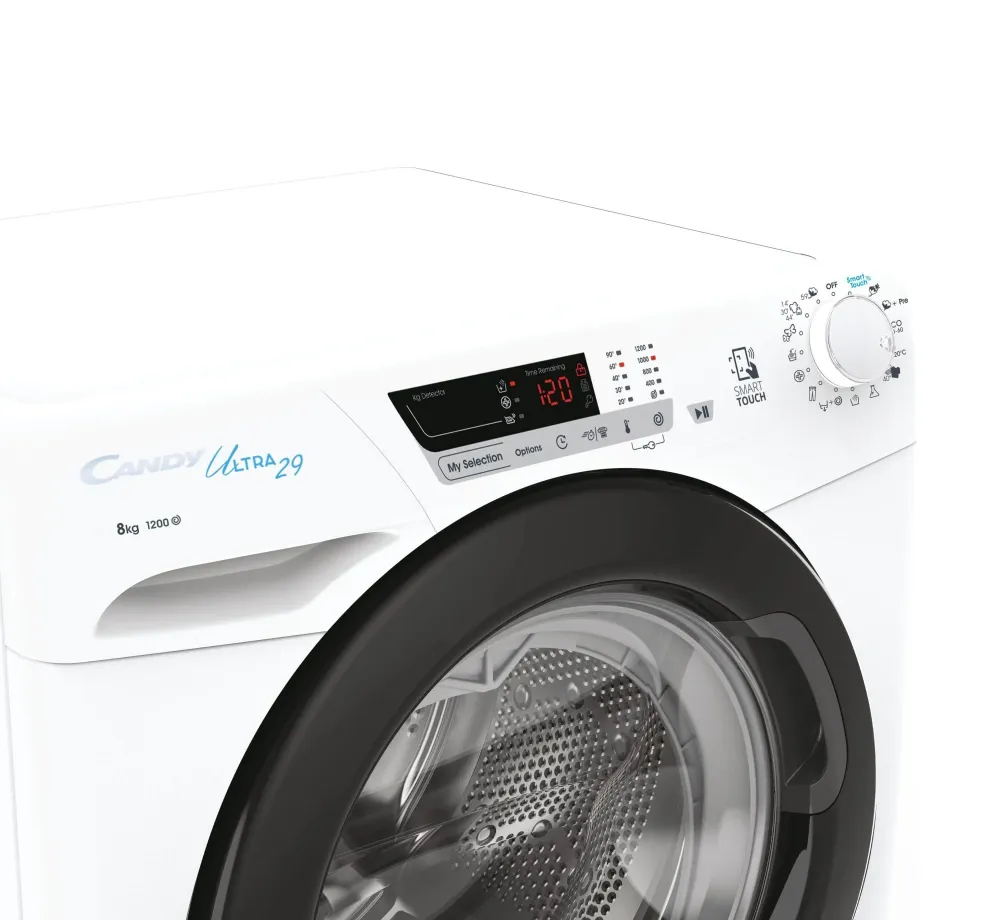 Mașă de spălat rufe Candy HCU1282DB/1-S | 8kg, 1200rpm, 40 programe, clasa D