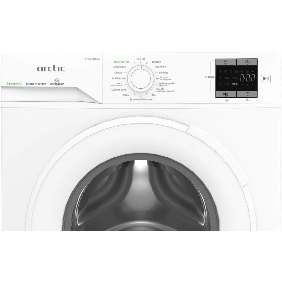 Masina de spalat rufe Arctic APLM1WFSU19210W | 9kg, 1200RPM, Inverter, Steam,