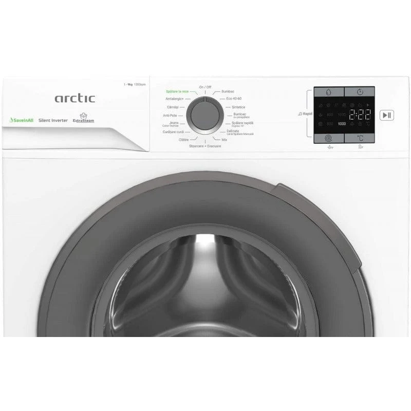 Masina de spalat rufe Arctic APLM1WFSU19210WG | 9kg, 1200RPM, 15 Programe, Alb