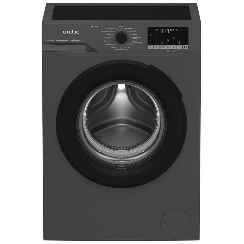 Masina de spalat rufe Arctic APLM2WFSU28411A | 8kg, 1400 RPM, Clasa , Inverter, ExtraSteam, Antracit