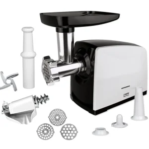 Masina de Tocat Heinner MG-2100BKWH | 2100W, Accesorii Incluse, Negru/Alb