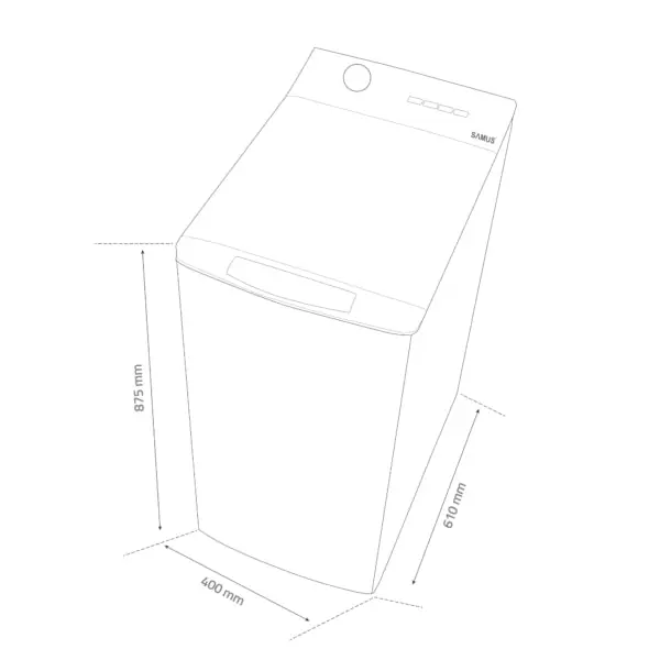 MASINA DE SPALAT RUFE CU INCARCARE VERTICALA SAMUS WTSGD-70123