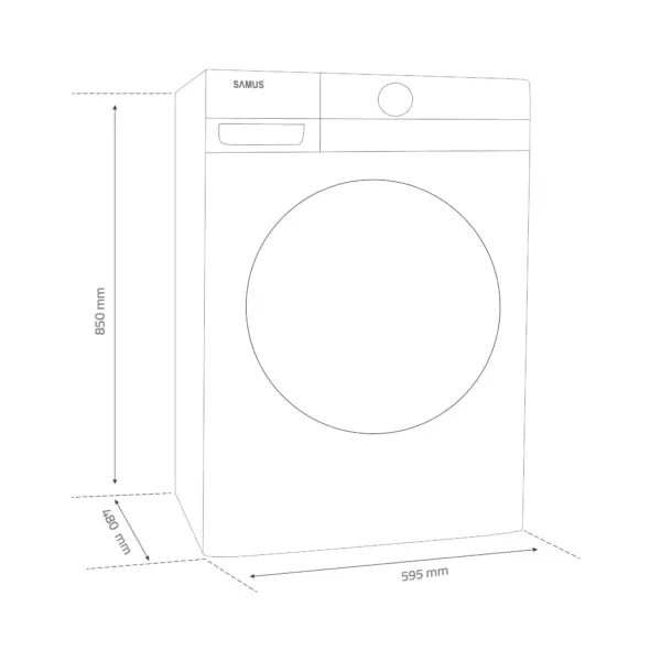 MASINA DE SPALAT RUFE SAMUS WSADI-8143 CAPACITATE 8 KG