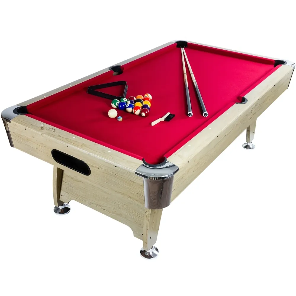 Masa de biliard 7ft, Premium, crem/rosu