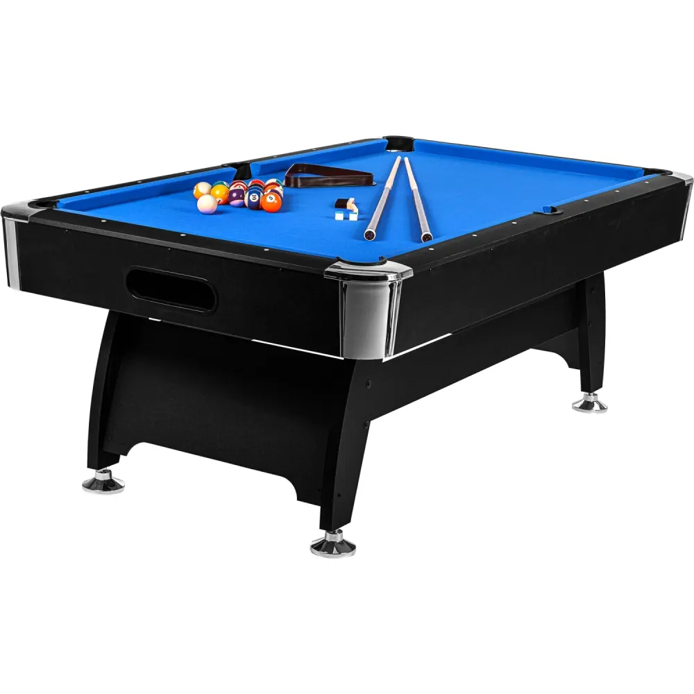 Masa de biliard 7ft, Premium, negru/albastru