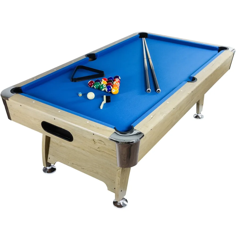 Masa de biliard 8ft, Premium, crem/albastru