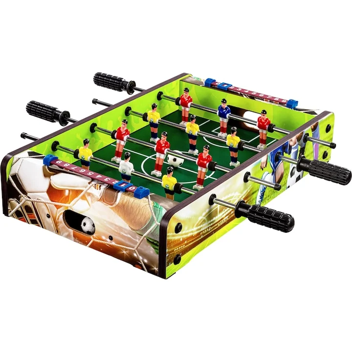 Mini masa de foosball, 51x31x8cm, decor fotbal