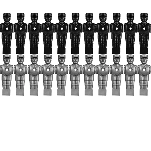 Set de 22 de figurine de foosball, argintiu/negru