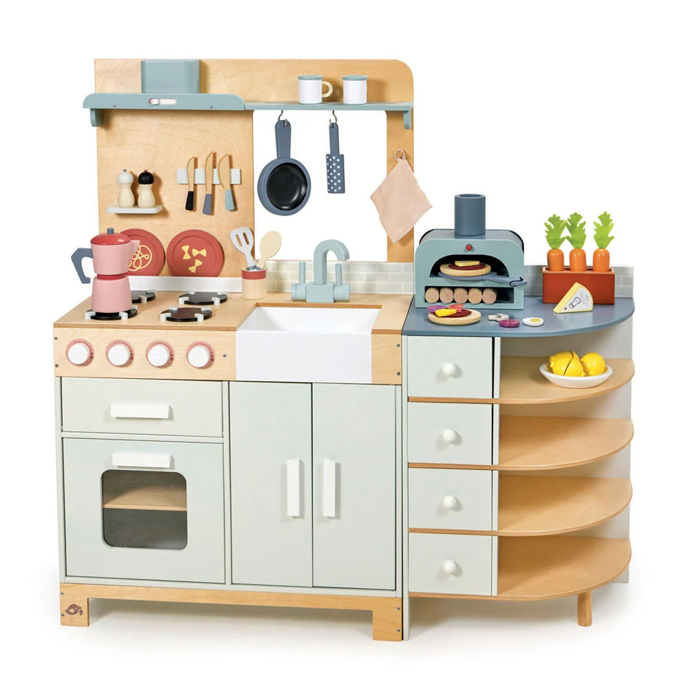 Bucatarie cu cuptor pentru pizza, din lemn premium - La Fiamma Grand Kitchen - TL8207
