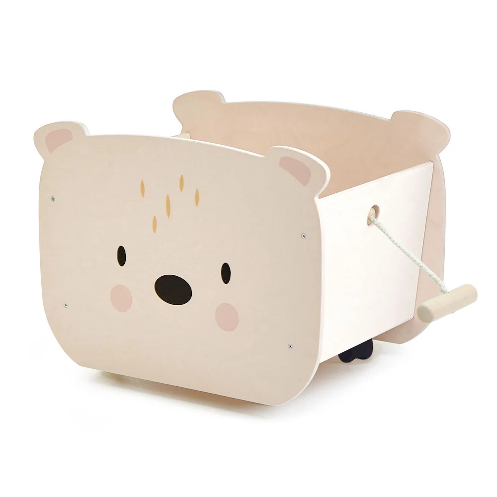 Cutia ursului (Mobilier pe 4 roti) -Pull Along Bear Cart - TL8816