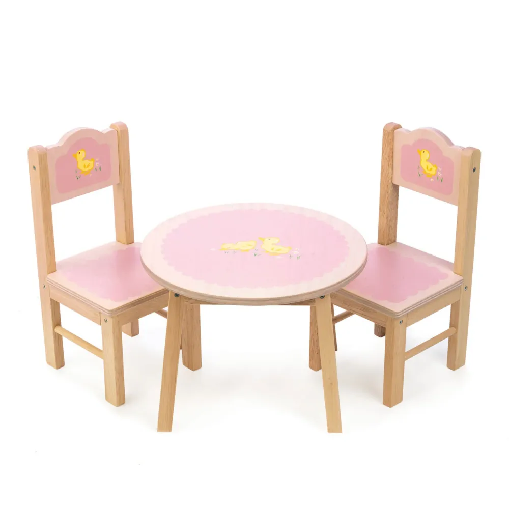 Mobilier pentru copii - Masa cu 2 scaune, din lemn premium -TL8102
