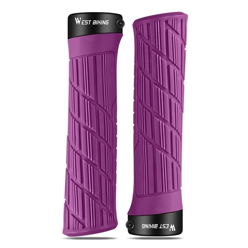Mânere antiderapante pentru ghidon de bicicletă - Violet