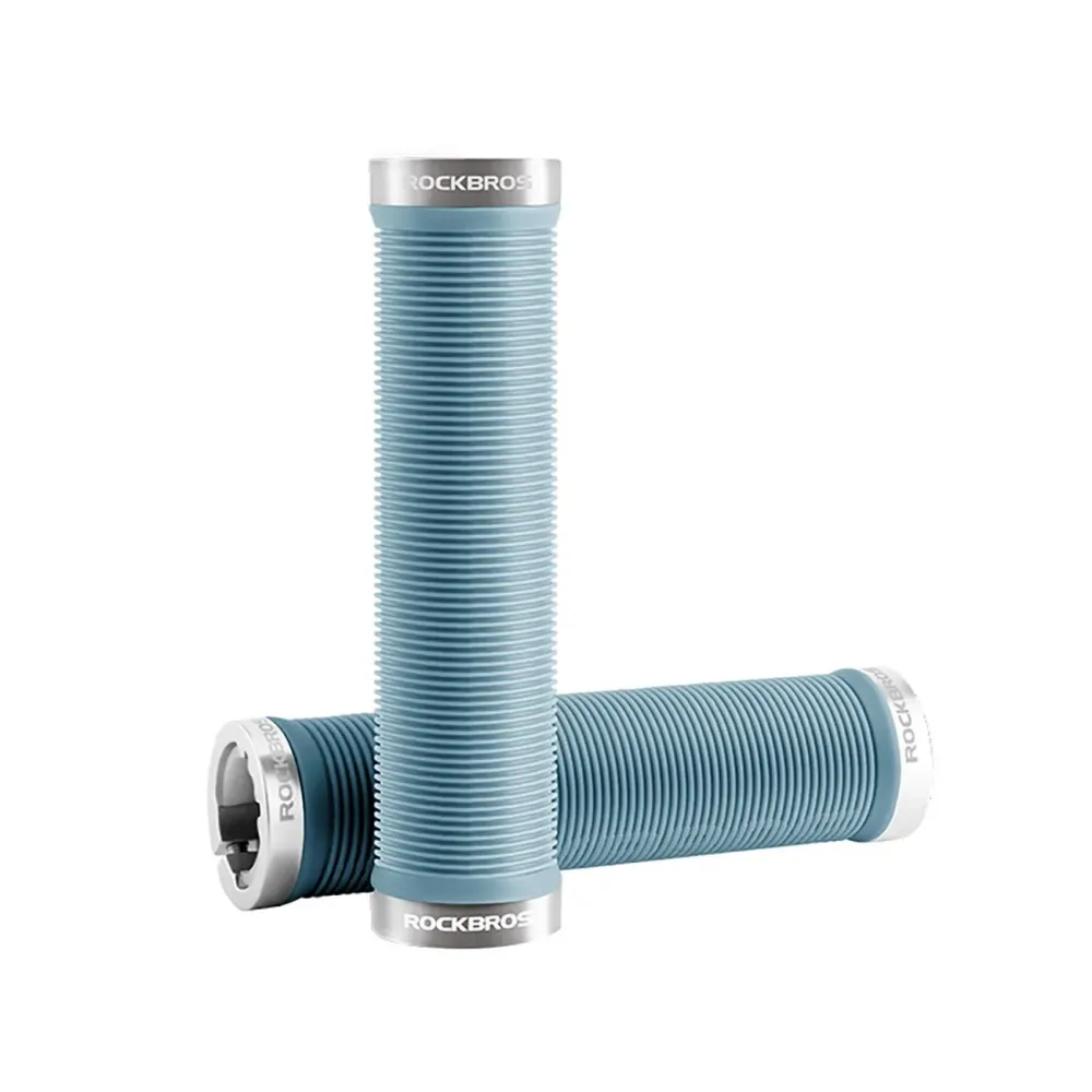 Mânere de bicicletă Rockbros antiderapante Twist - Albastru