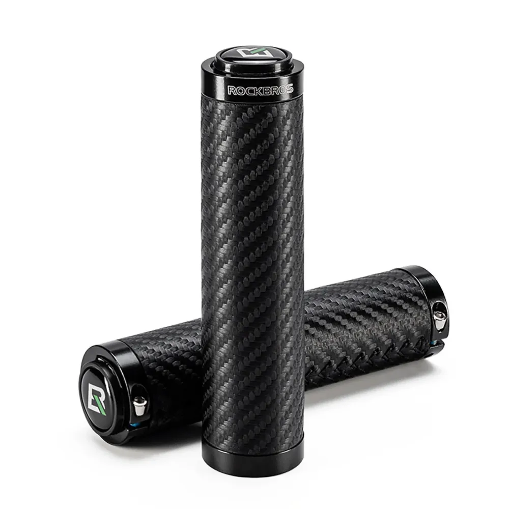 Mânere de bicicletă Rockbros drepte răsucite antiderapante - Negru