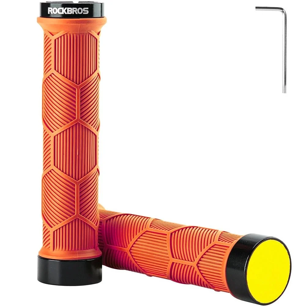 Mânere de bicicletă Rockbros cu reflector portocaliu