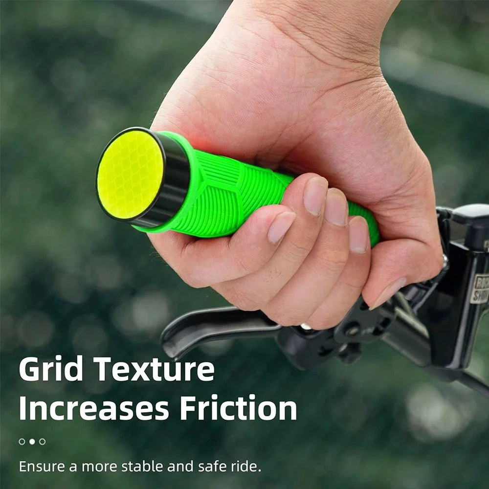 Mânere de bicicletă Rockbros cu reflector verde