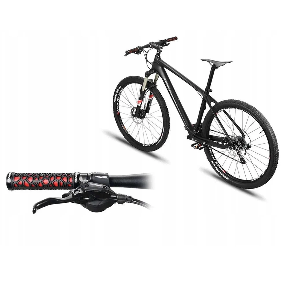 Mânere de bicicletă Rockbros roșu și negru