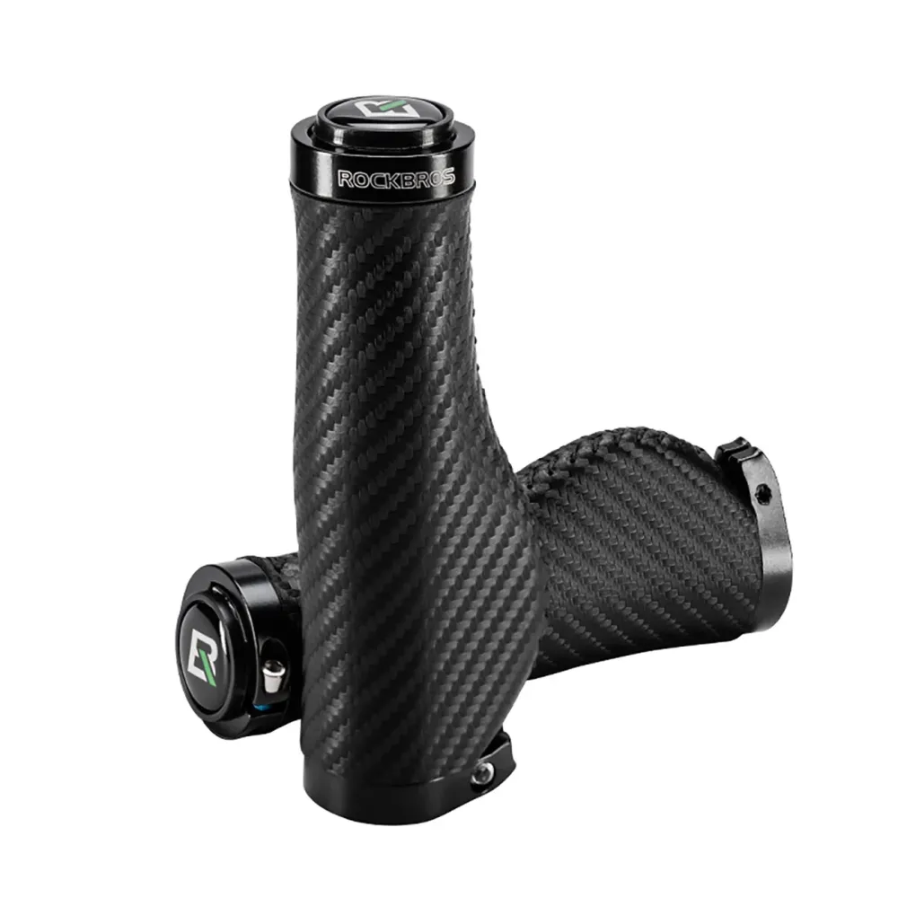 Mânere de bicicletă Rockbros răsucite ergonomice antiderapante - Negru