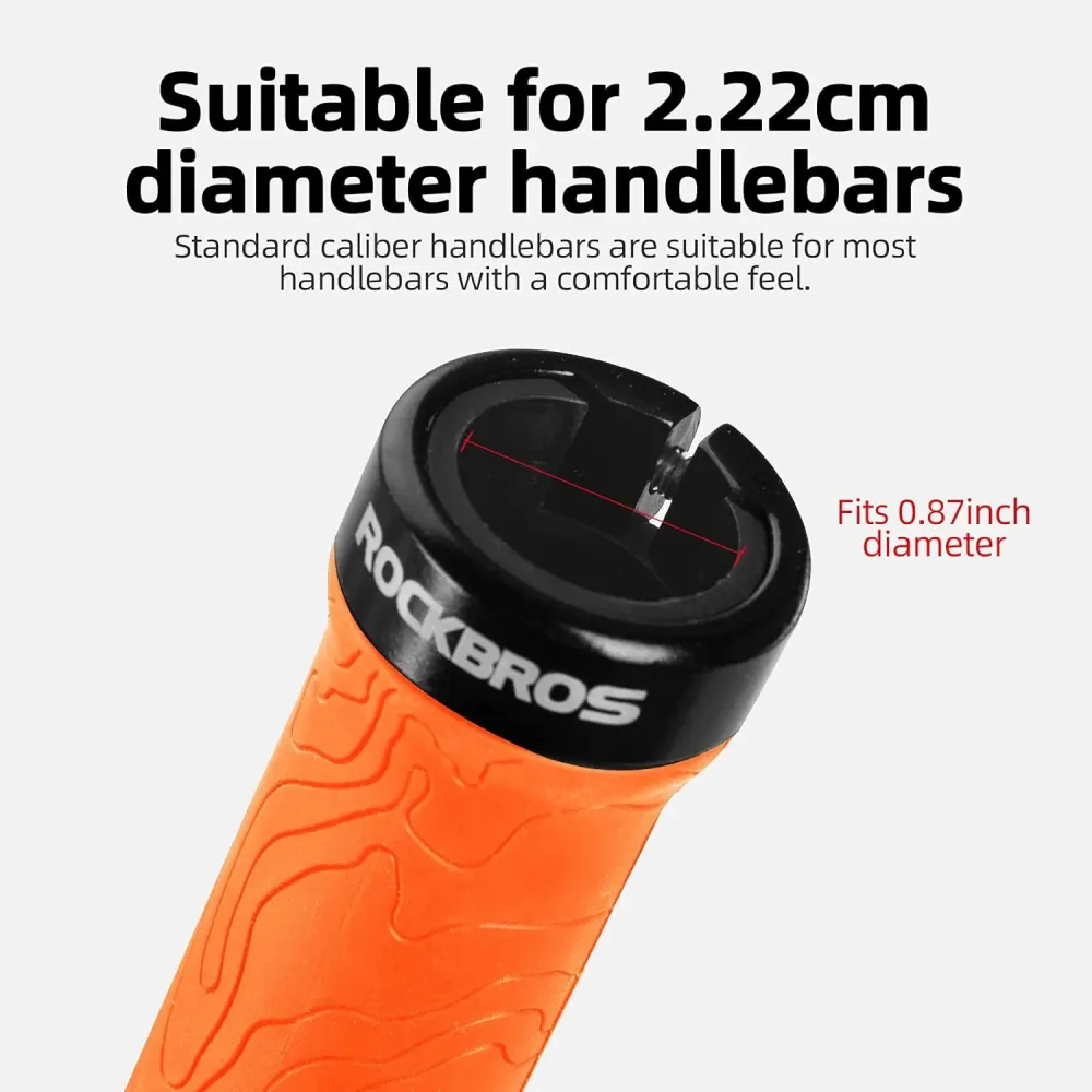 Mânere pentru bicicletă ROCKBROS BIKE GRIP portocalii