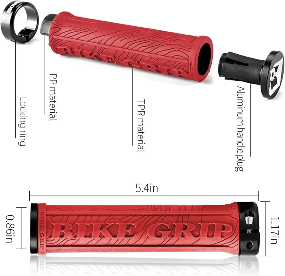 Mânere pentru bicicletă ROCKBROS BIKE GRIP roșu