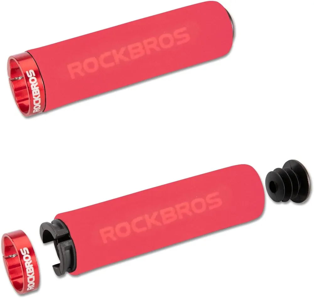 Rockbros Mânere pentru ghidon de bicicletă din burete - Roșu