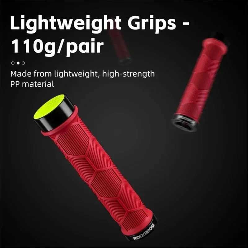 Set de mânere pentru bicicletă cu capete reflectorizante - Negru
