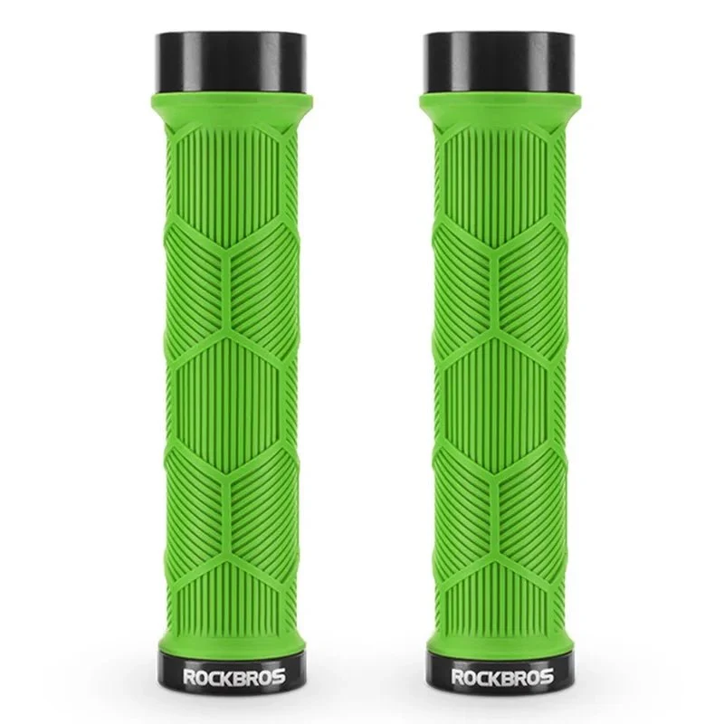 Set de mânere pentru bicicletă cu capete reflectorizante - Verde