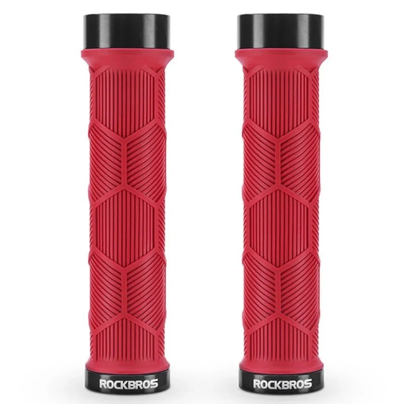 Set de mânere pentru bicicletă cu capete reflectorizante - Roșu