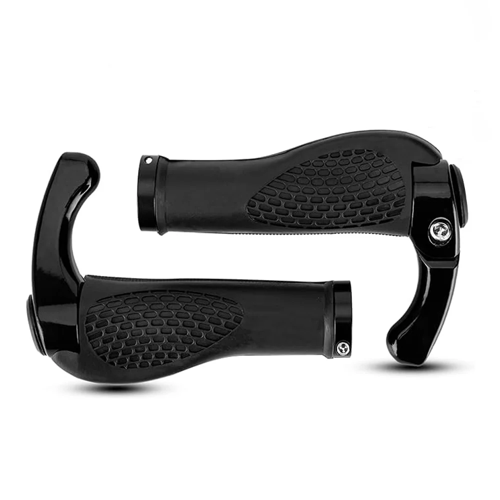 Set de mânere pentru bicicletă cu coarne - negru