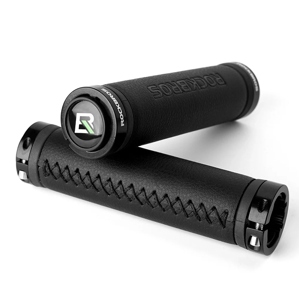 Set de mânere pentru bicicletă din microfibră - negru