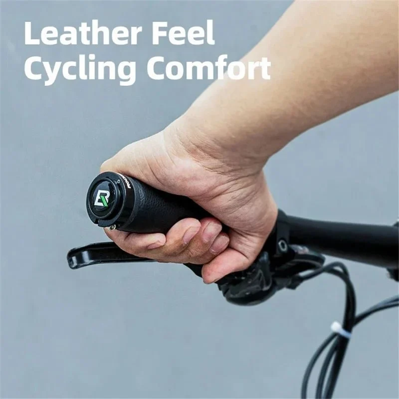 Set de mânere pentru bicicletă din microfibră și piele
