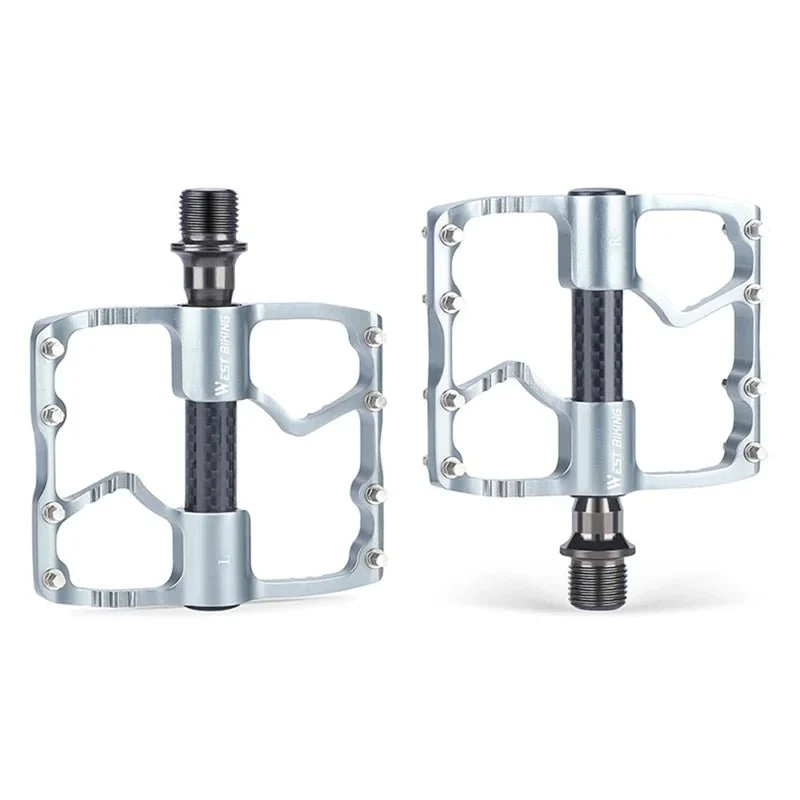 Pedale antiderapante din aliaj de aluminiu + fibră de carbon
