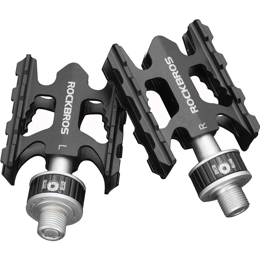 Pedale MTB Rockbros K320F-BK din aliaj de aluminiu - Negru
