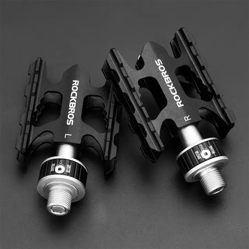 Pedale MTB Rockbros K320F-BK din aliaj de aluminiu - Negru