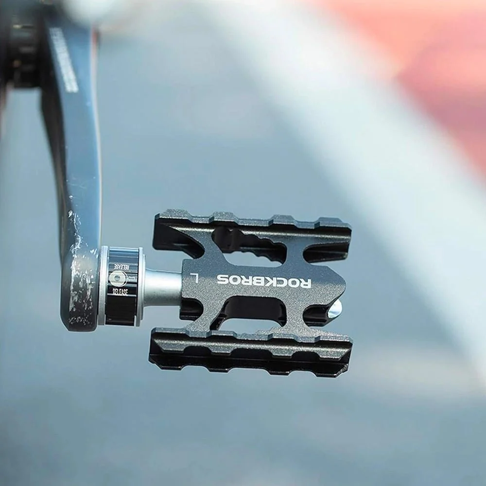 Pedale MTB Rockbros K320F-BK din aliaj de aluminiu - Negru