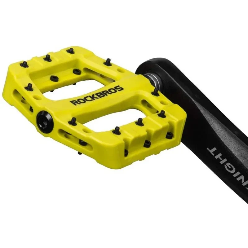 Pedale pentru bicicletă de munte din fibră de nylon ușoară - Verde