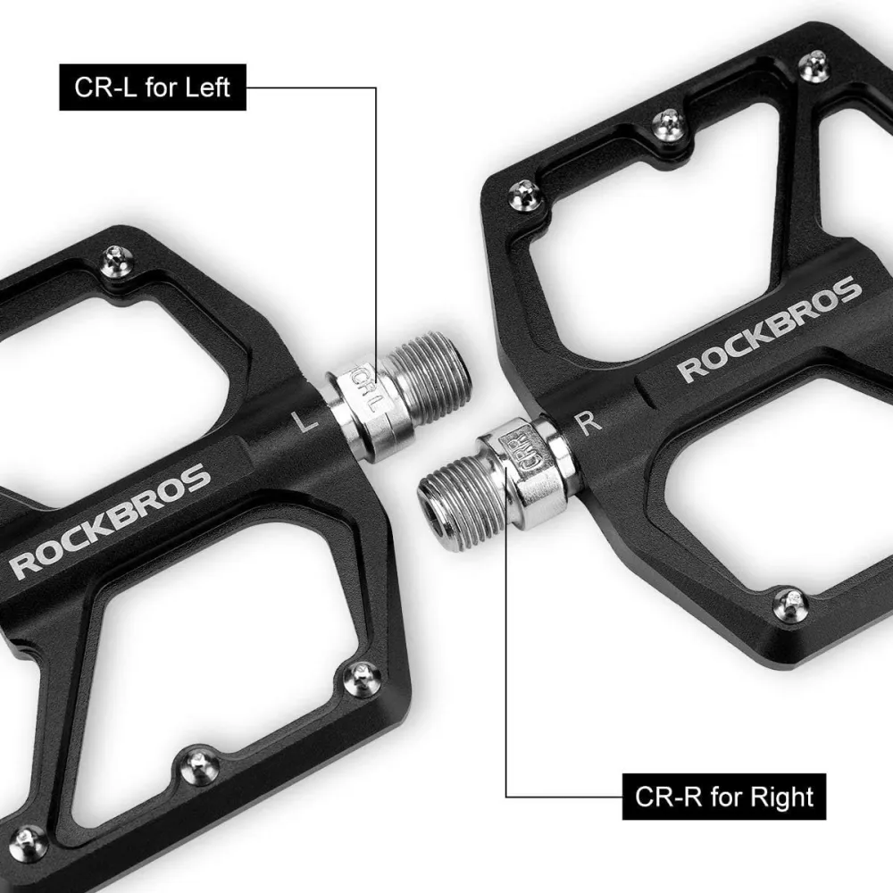 Pedale plate pentru bicicletă din aluminiu