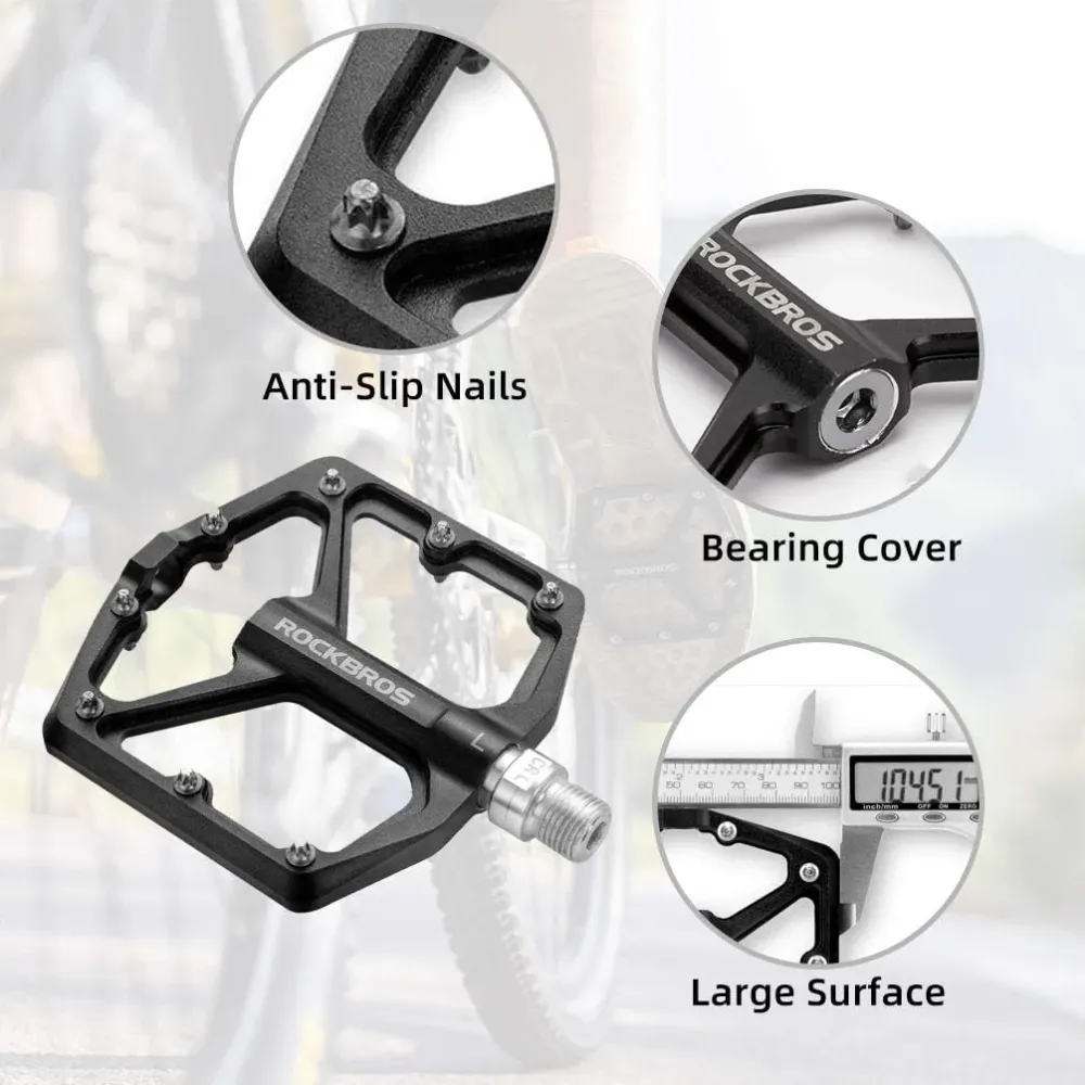 Pedale plate pentru bicicletă din aluminiu