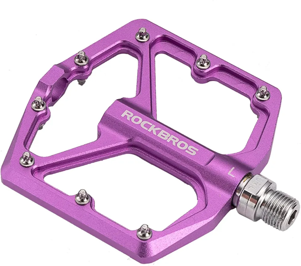 Pedale plate pentru bicicletă din aluminiu