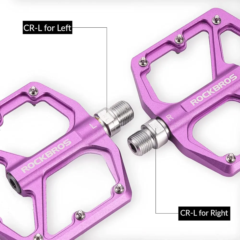 Pedale plate pentru bicicletă din aluminiu