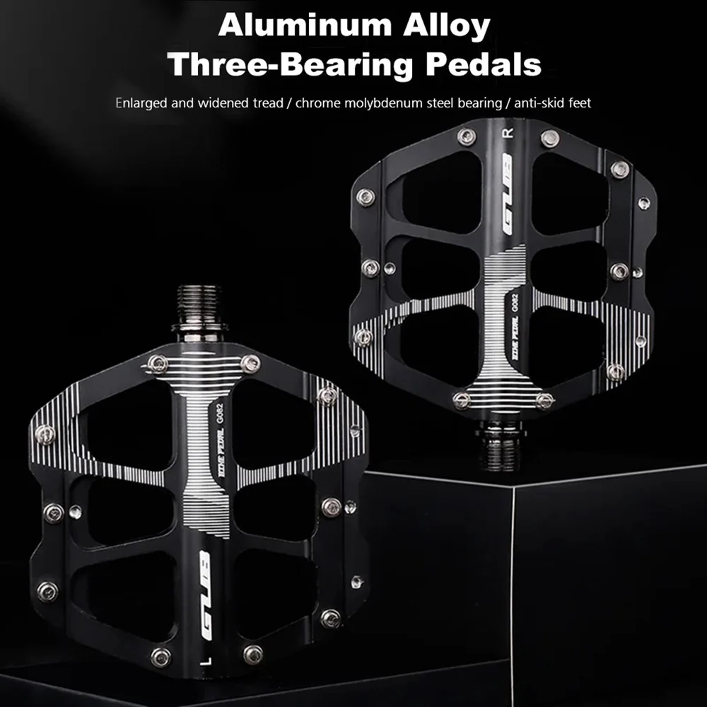Set de pedale pentru bicicletă din aluminiu cu 3 rulmenți pentru MTB