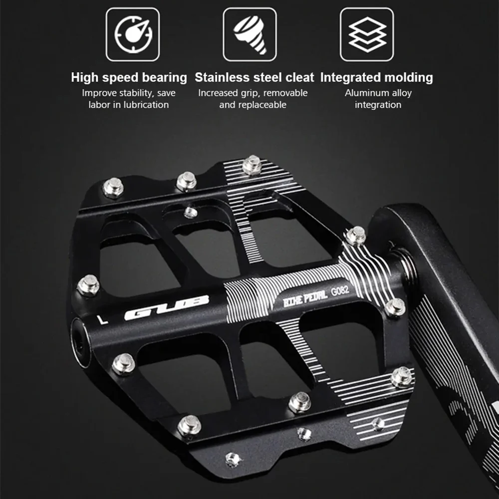 Set de pedale pentru bicicletă din aluminiu cu 3 rulmenți pentru MTB