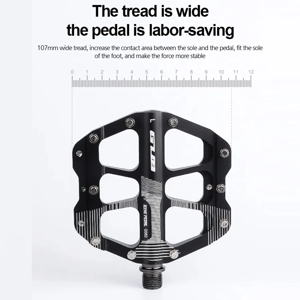Set de pedale pentru bicicletă din aluminiu cu 3 rulmenți pentru MTB