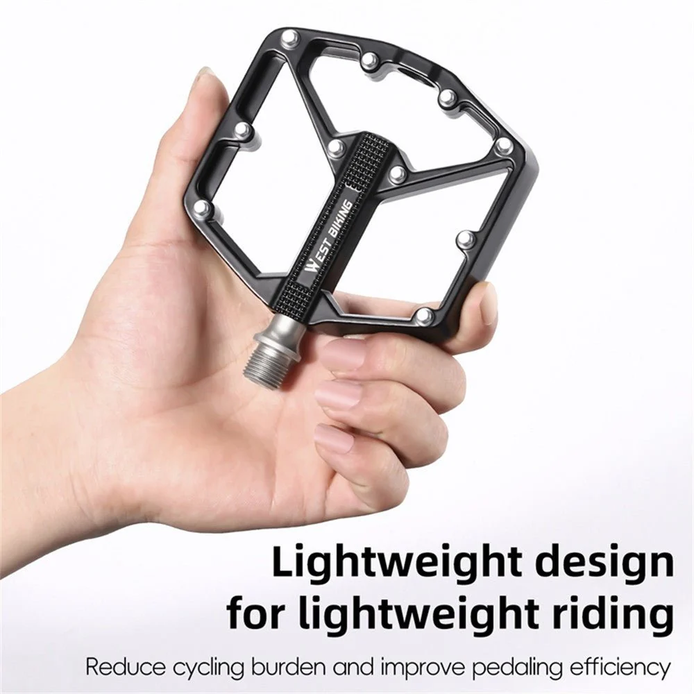 Set de pedale pentru bicicletă din aluminiu cu 3 rulmenți