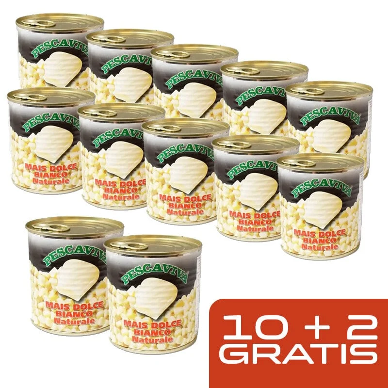 PESCAVIVA MAIS - WHITE SWEETCORN NATURAL 160g 🎁 10+2