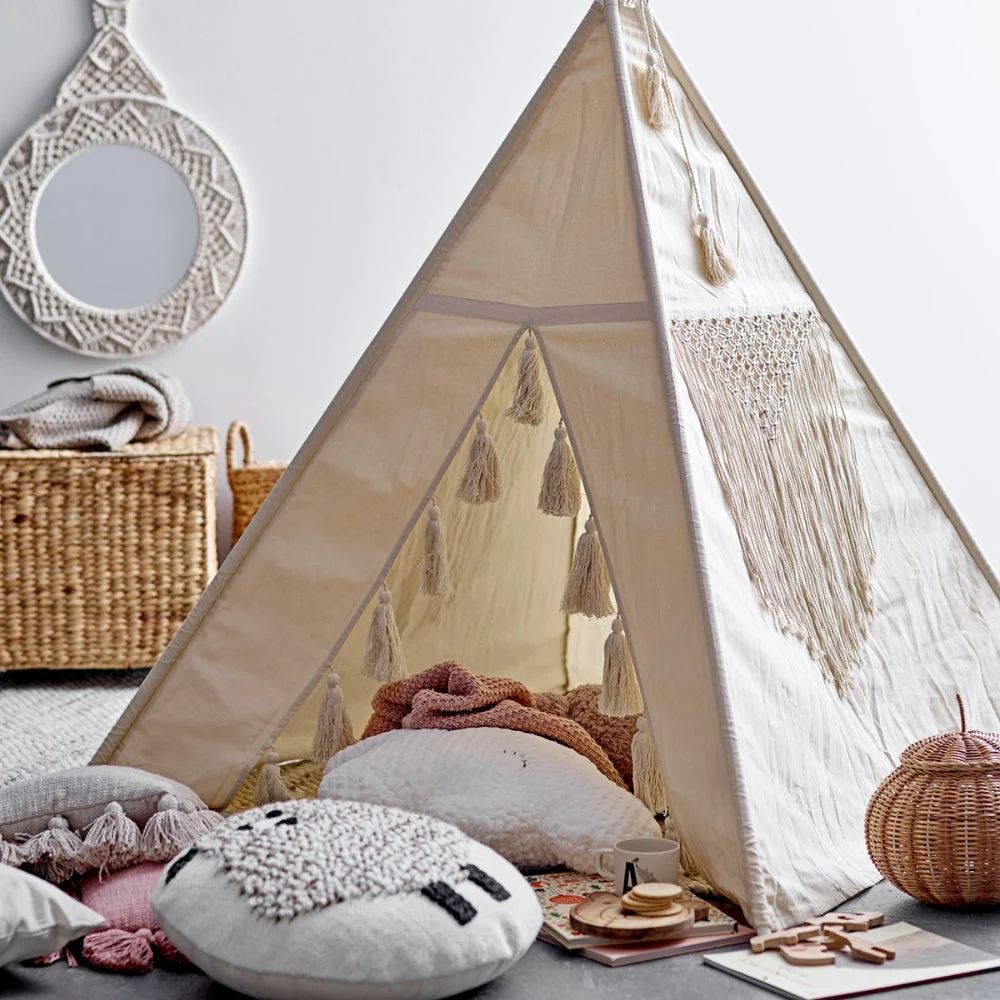 Bloomingville Cort Tipi pentru copii Fardin Nature