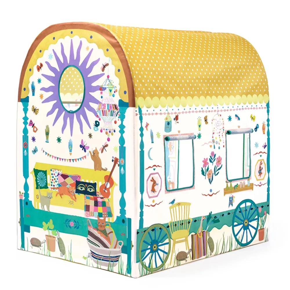 Djeco Cort de casă pentru copii Country House 100x105x79 cm