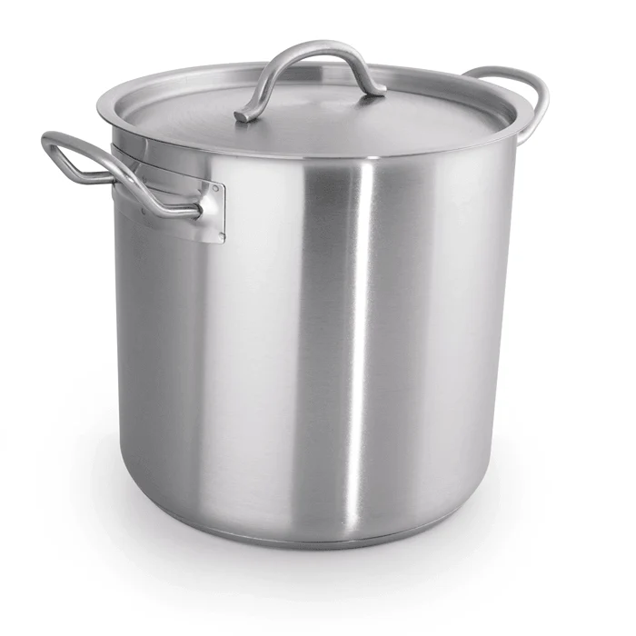 Oala inox cu capac 9 L, Ø 24, H 20 cm, fund capsat triplu stratificat