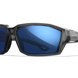 Ochelari Balistici Polarizati Wiley X ALPINE Gloss Crystal Grey | CAPTIVATE™ Blue Mirror