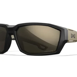 Ochelari Balistici Polarizati Wiley X ALPINE Matte Black / Tan | CAPTIVATE™ Tungsten Mirror